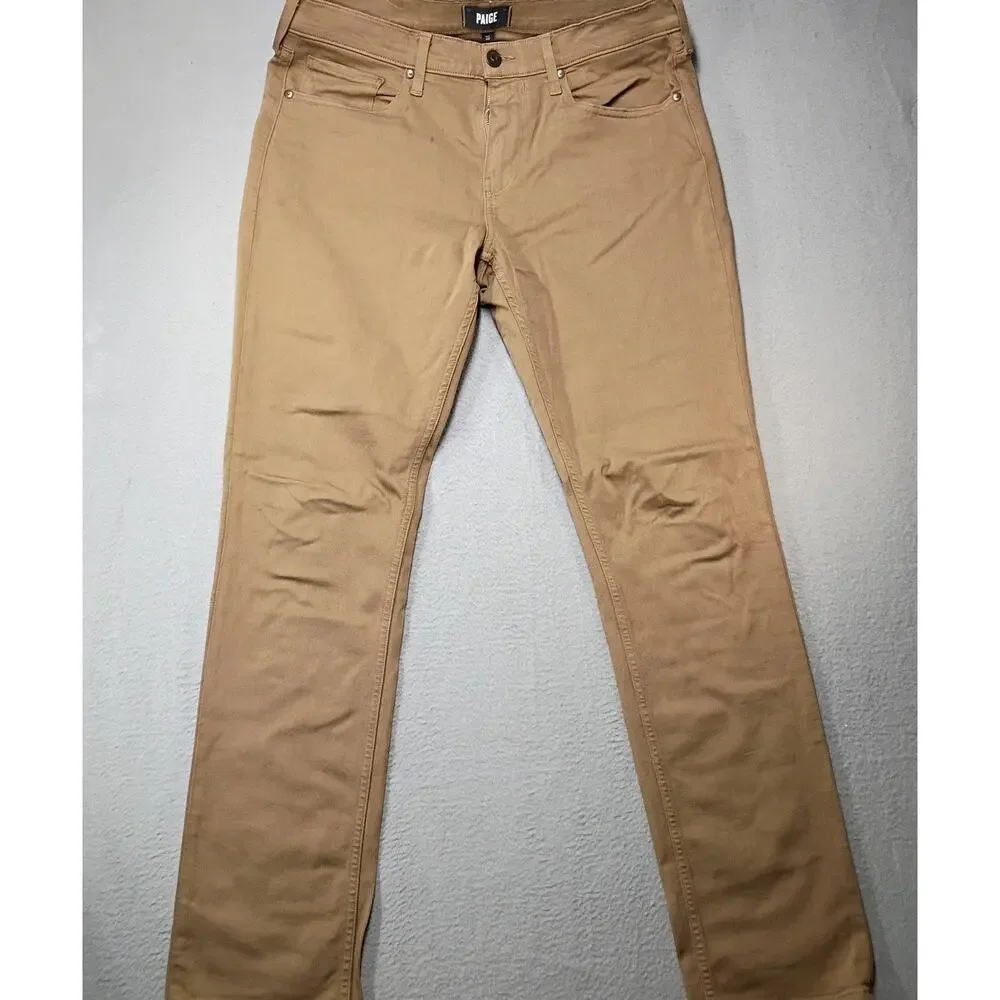 PAIGE Straight Men's Jeans in Camel Brown